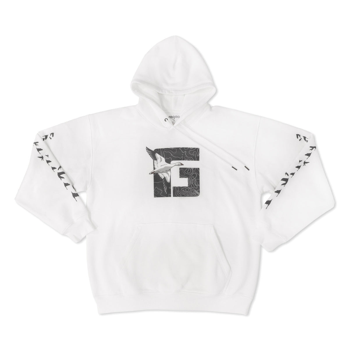 Front image of the Rogers Snow Goose RG Hoodie.