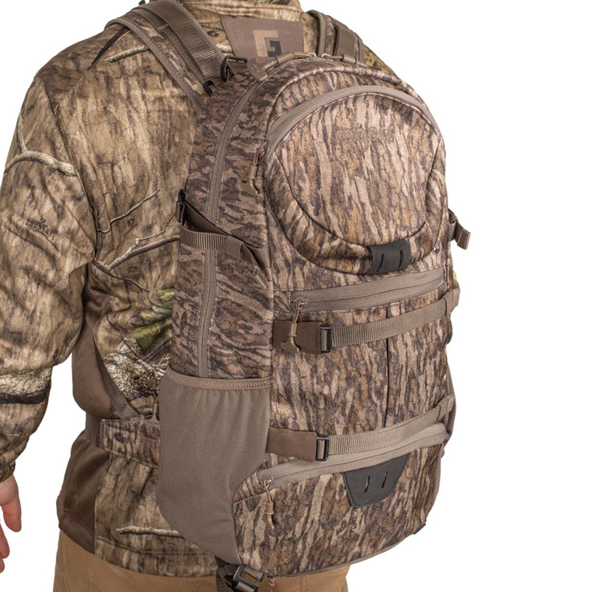 left side angled image of Rogers Toughman Hunting Backpack.