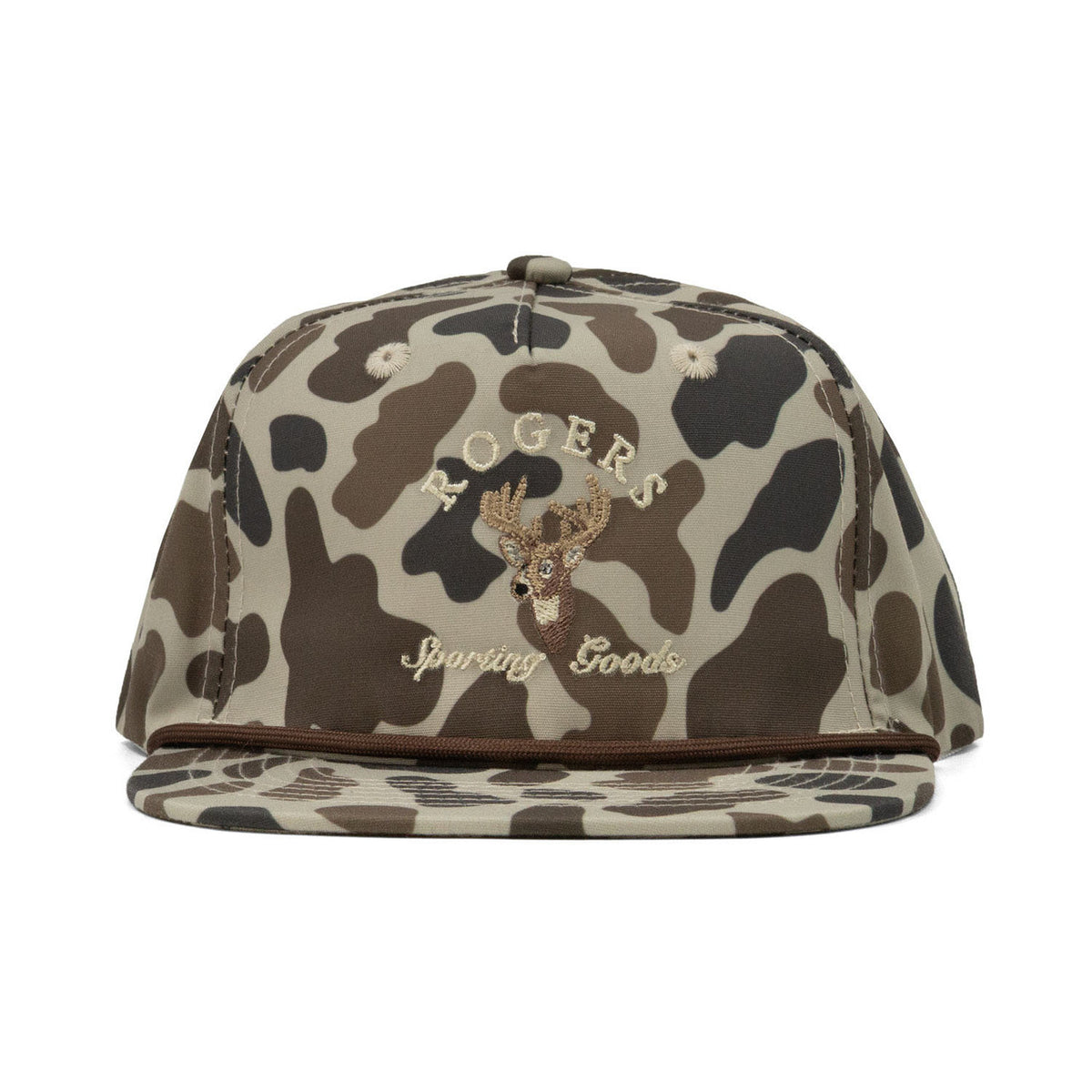 Front image of the Rogers Youth OS Whitetail Goat Rope Hat.