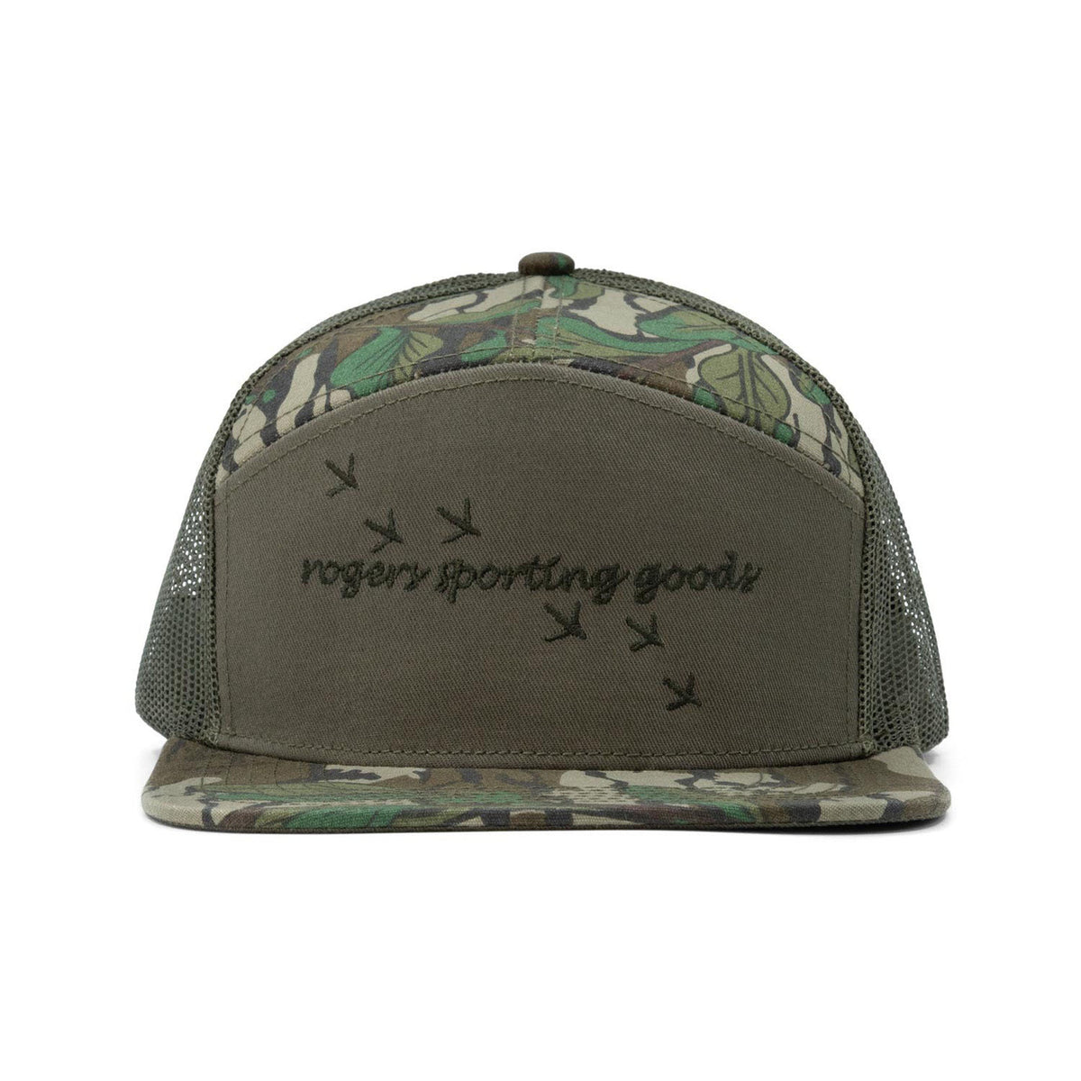 Front view image of the Rogers Turkey Tracks Greenleaf SA7AGE Hat.
