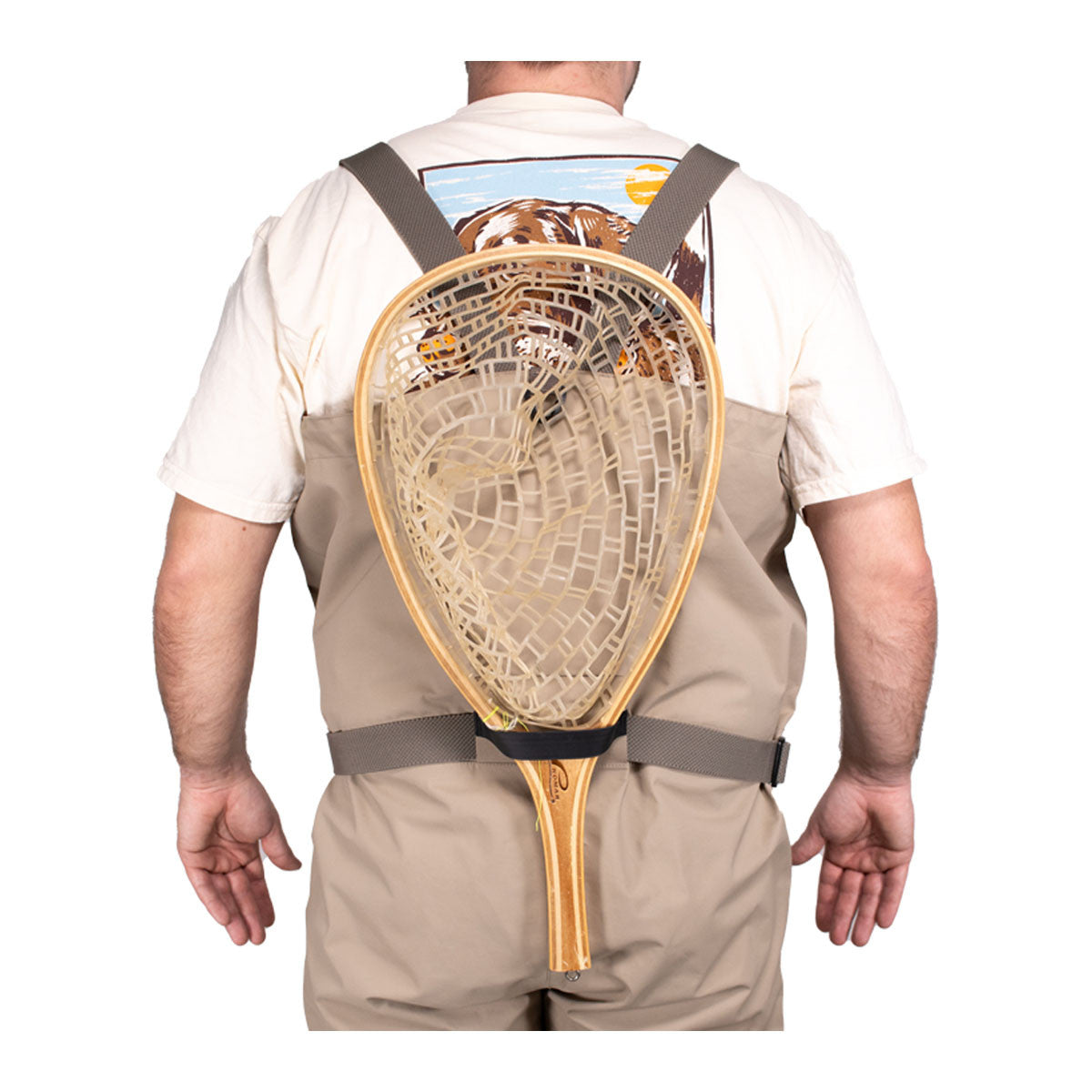back close up image of Rogers Sporting Goods Elite Fishing Waders.