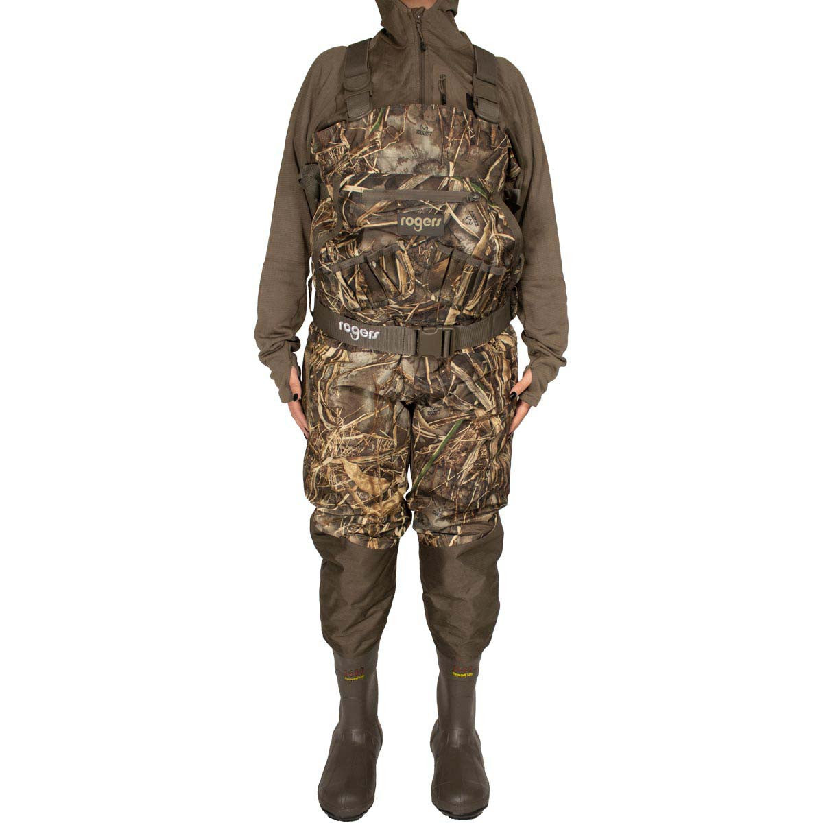 Model Image of the Rogers Lady Hunter 2-IN-1 Insulated Breathable Waders.