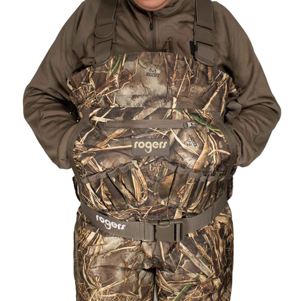 Chest Pockets Image of the Rogers Lady Hunter 2-IN-1 Insulated Breathable Waders.