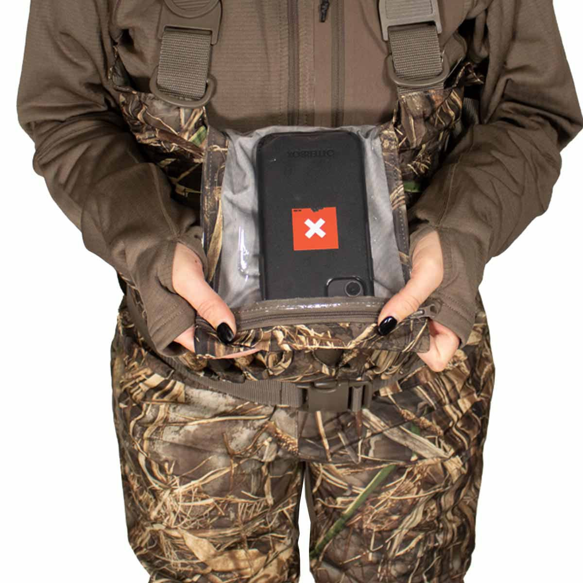 Cell Phone Pocket Image of the Rogers Lady Hunter 2-IN-1 Insulated Breathable Waders.