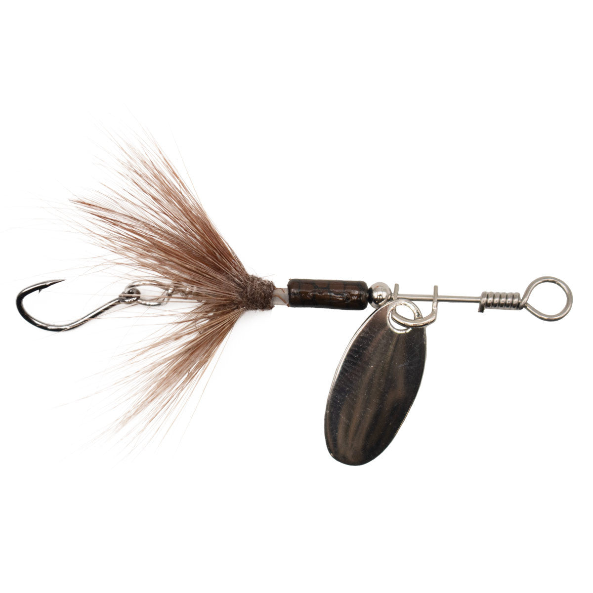 Rogers Beeline Spinner with Nickel Single Hook Image in Brown