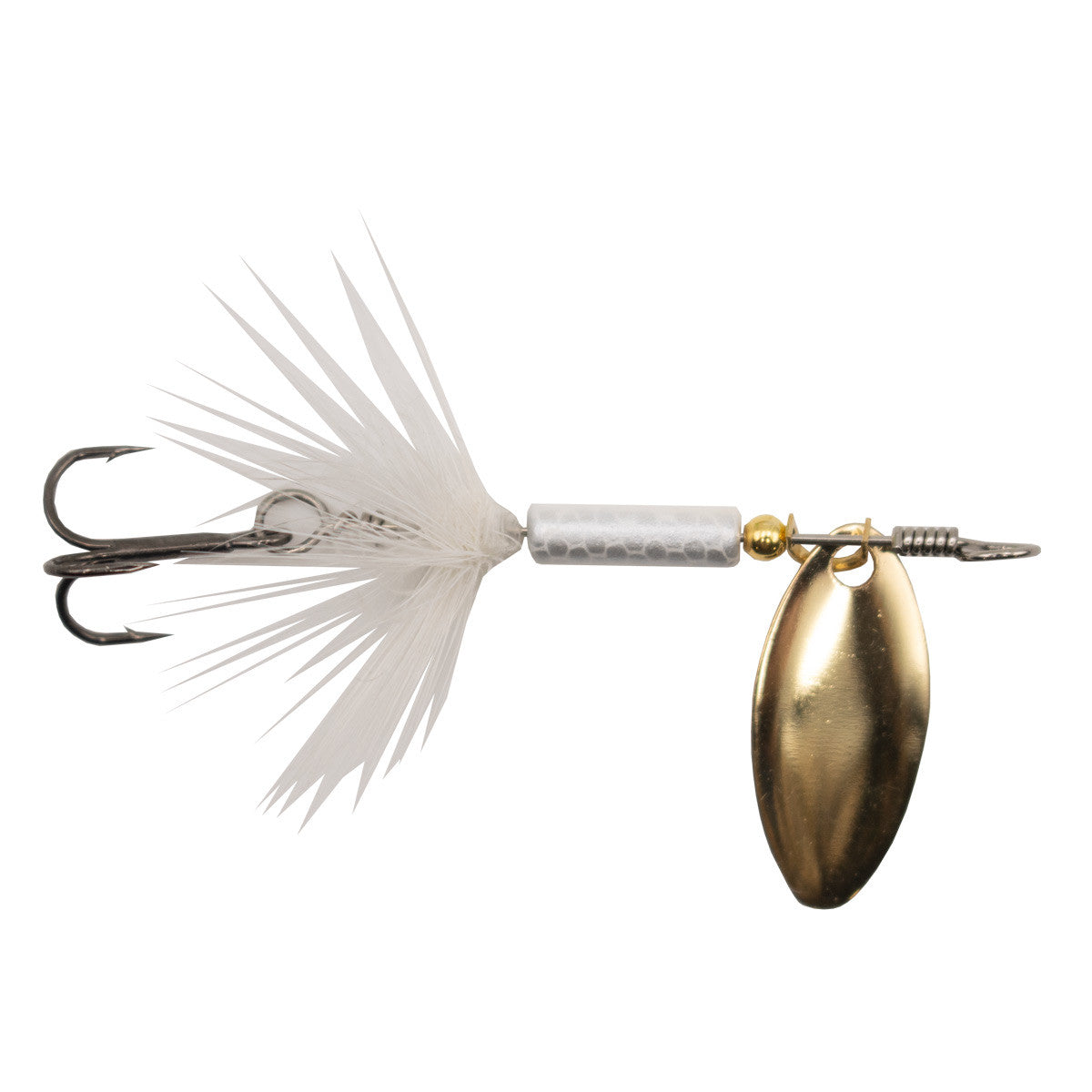 Rogers Sporting Goods Beeline Spinner with Gold Treble Hook Image in White