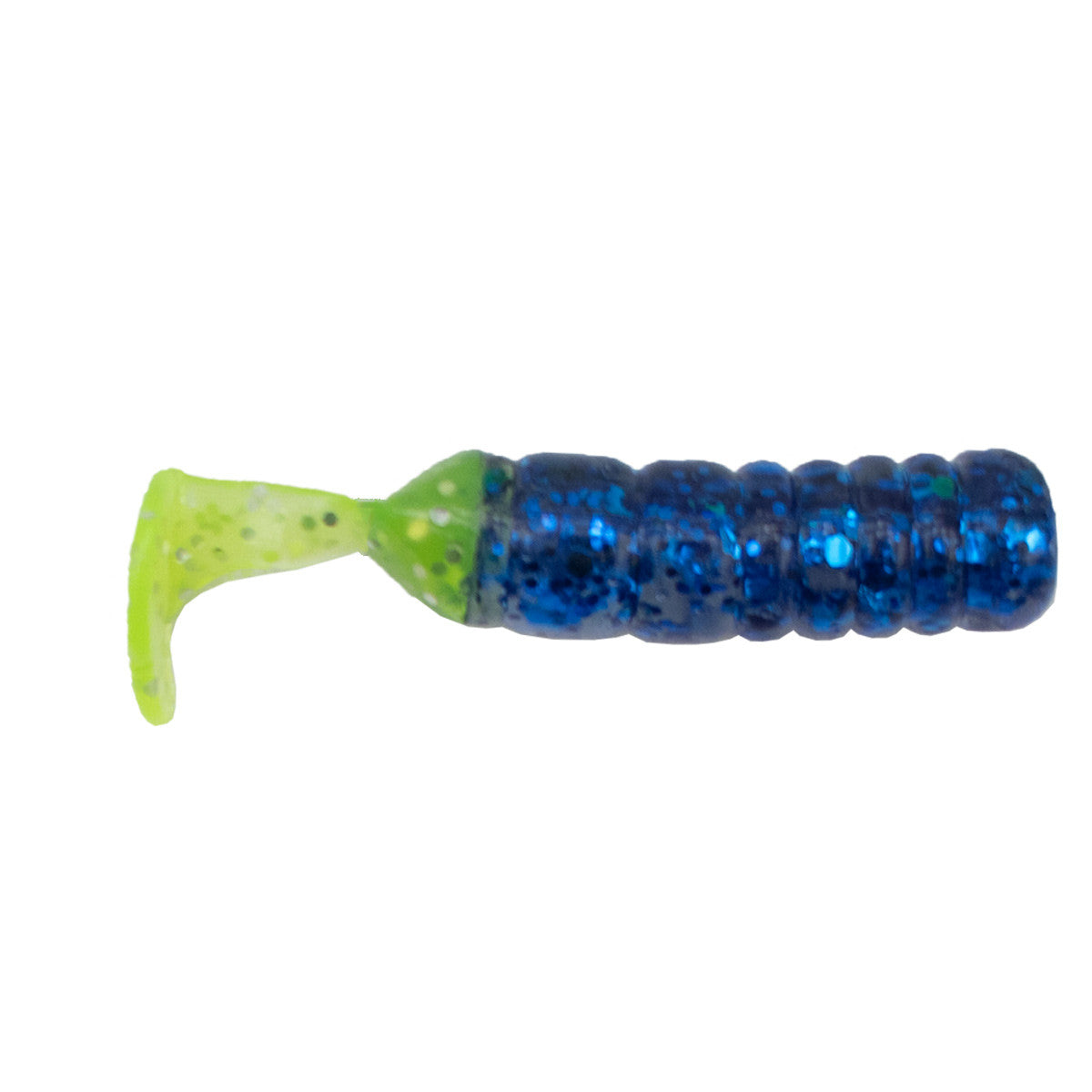 Rogers Prowler Swim Bait Product Image in Blue Sparkle Chartreuse Pepper Sparkle