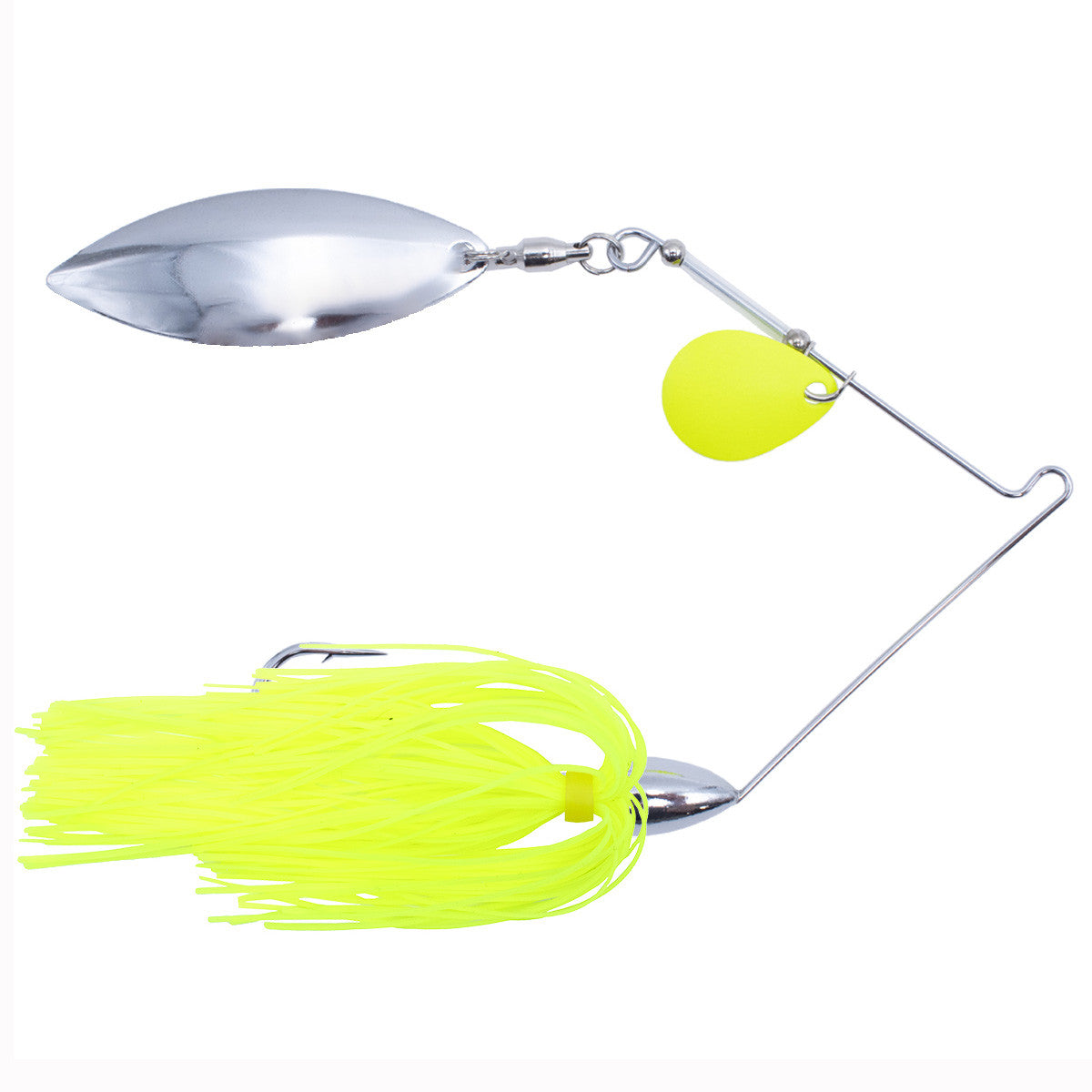Rogers Colorado Willow GO-2 Spinnerbait, Painted Blades Image in Chartreuse