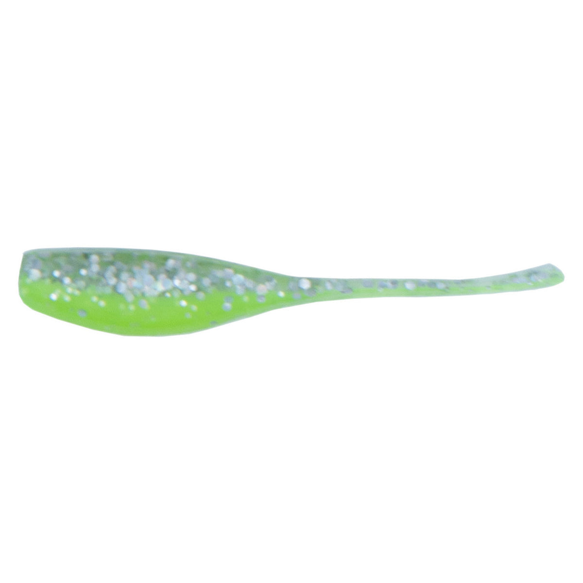 Image of the Rogers 2" Sly Shad in Silver Sparkle/Chartreuse Pepper Sparkle