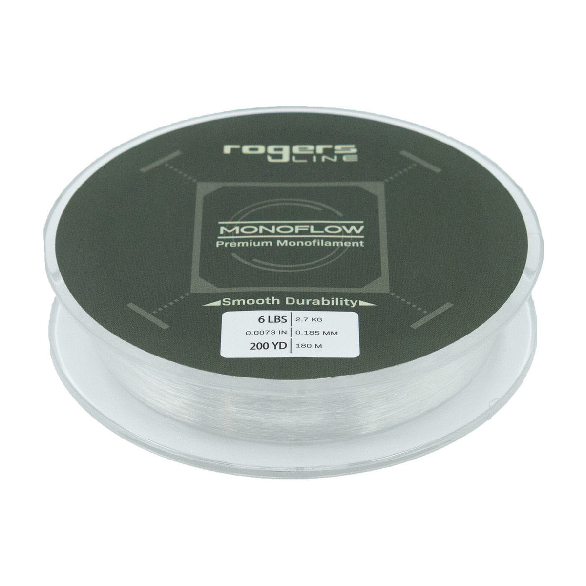 Front image of the Rogers Monoflow Premium Monofilament, Clear.