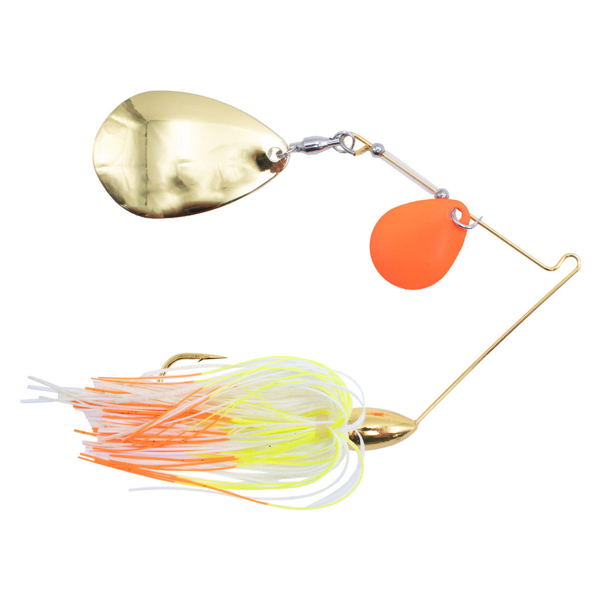 image of Rogers Colorado Indy GO-2 Spinnerbait, Painted Blades in Gold Painted Coleslaw.