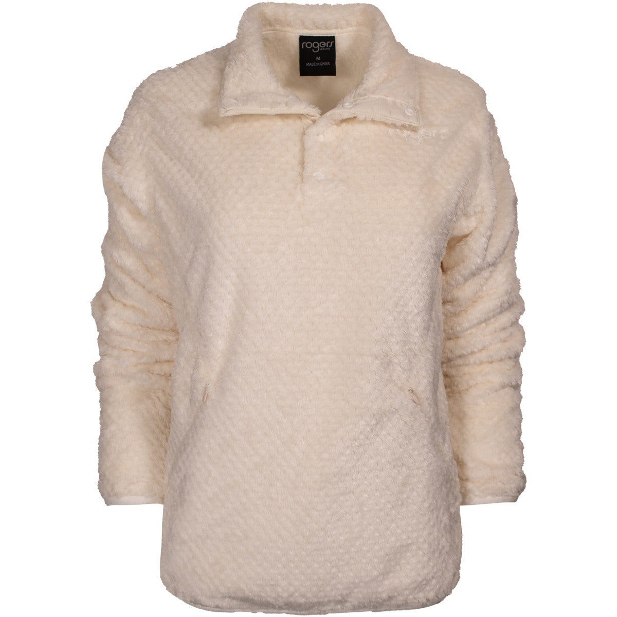 image of Rogers Sporting Goods Duchess Fleece Snap Pullover in Oatmeal.