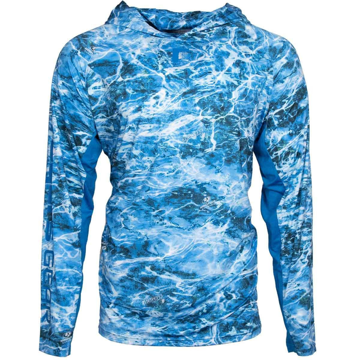 Rogers Sporting Goods Elite Chill Hoodie Image in Mossy Oak Elements Aqua Nautical