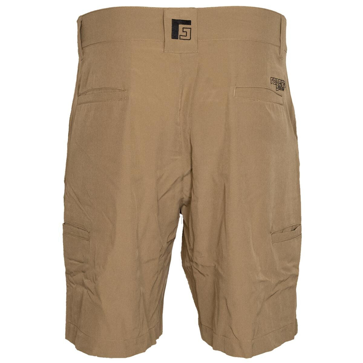 Rogers Sporting Goods Toughlite Shorts Back Image in DARK KHAKI