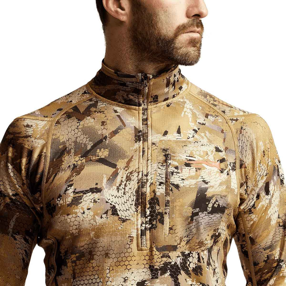 Sitka Core Midweight Zip-T Detailed Image.