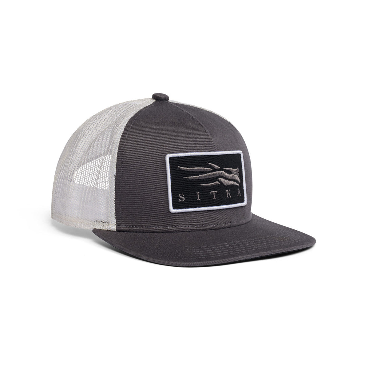 Sitka Icon Patch Hi Pro Trucker Hat Image in Iron Grey