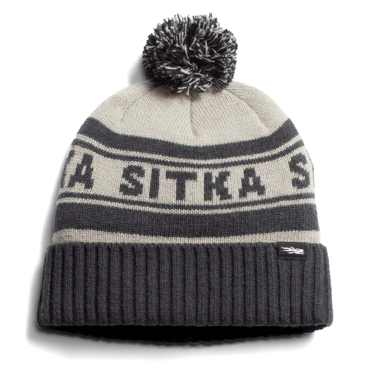 Pom Cuffed Knit Beanie Image in Field Gray