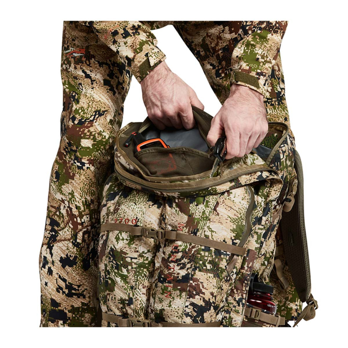 Sitka Mountain Hauler 2700 Hunting Pack Top Pocket Image in Subalpine