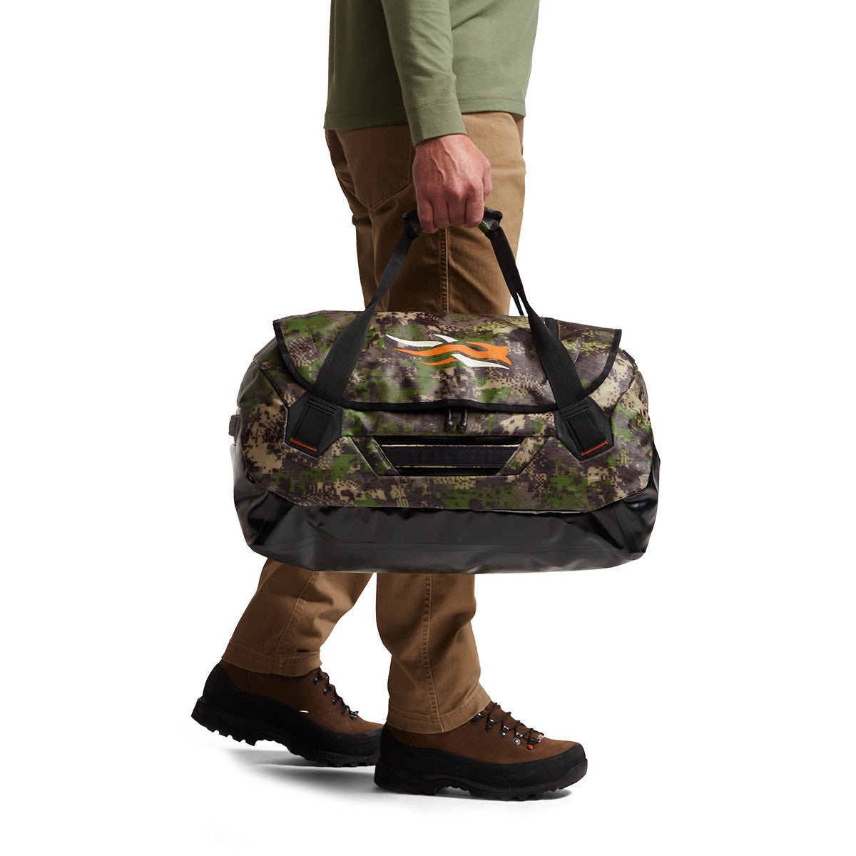 Sitka Drifter Duffel 50L Top Packed Carrying Bag Image.