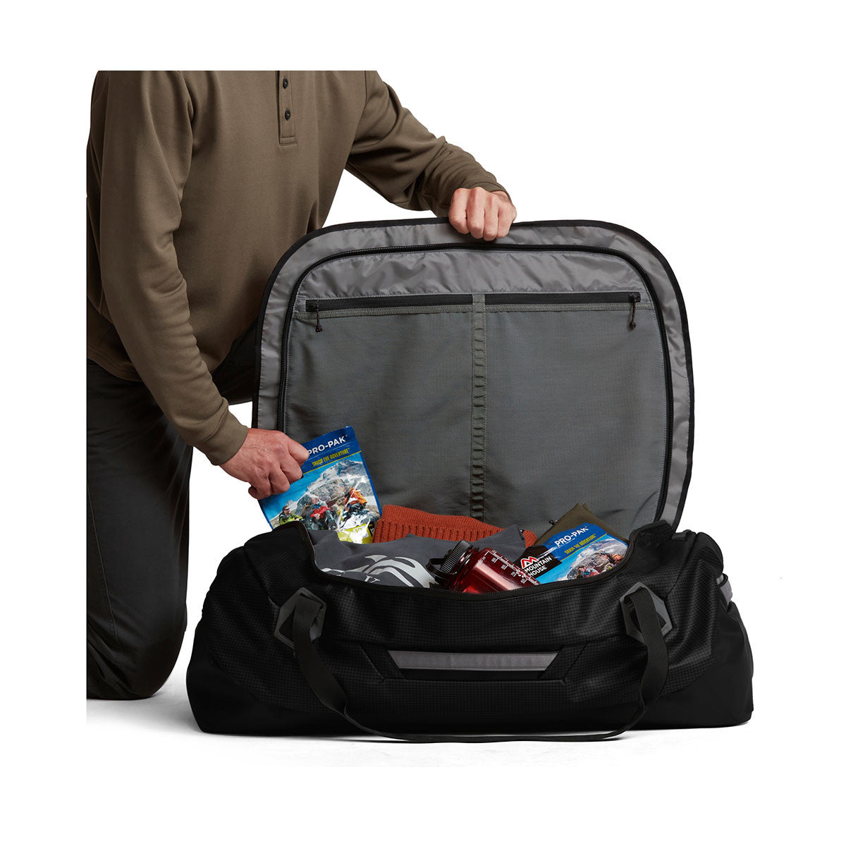 Sitka Drifter Duffle 110L Open Image in Sitka Black