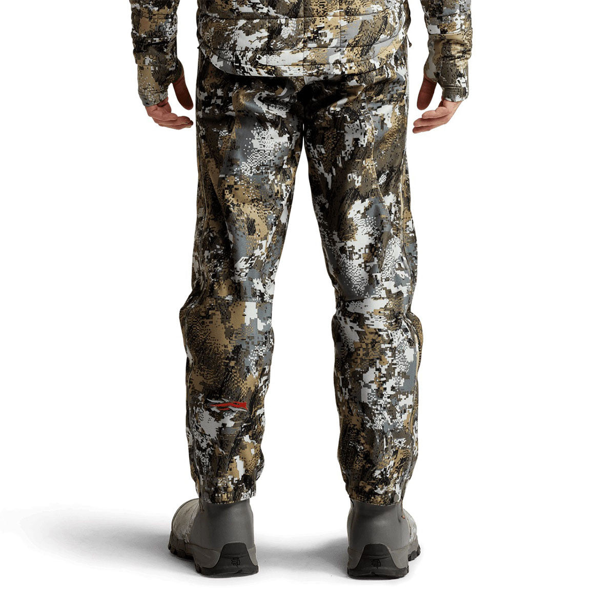 Sitka Downpour Pant Model Back Image in Elevated II