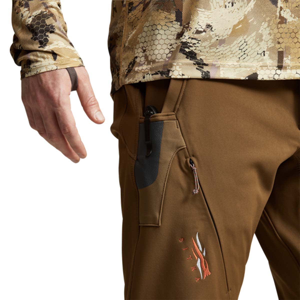 Sitka Dakota Pant Knife Pocket Image in Mud