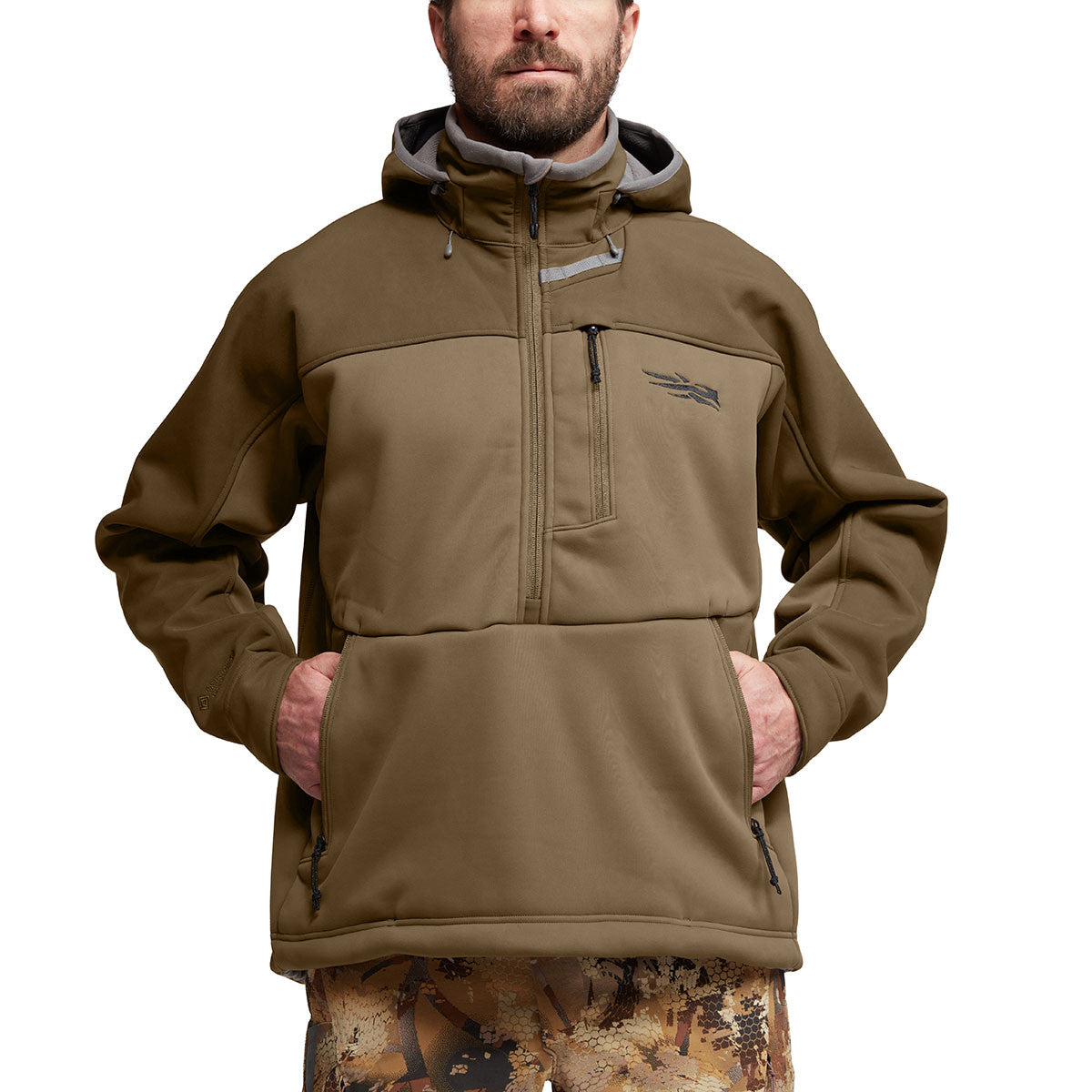Sitka Dakota Hoodie Pocket Image in Coyote