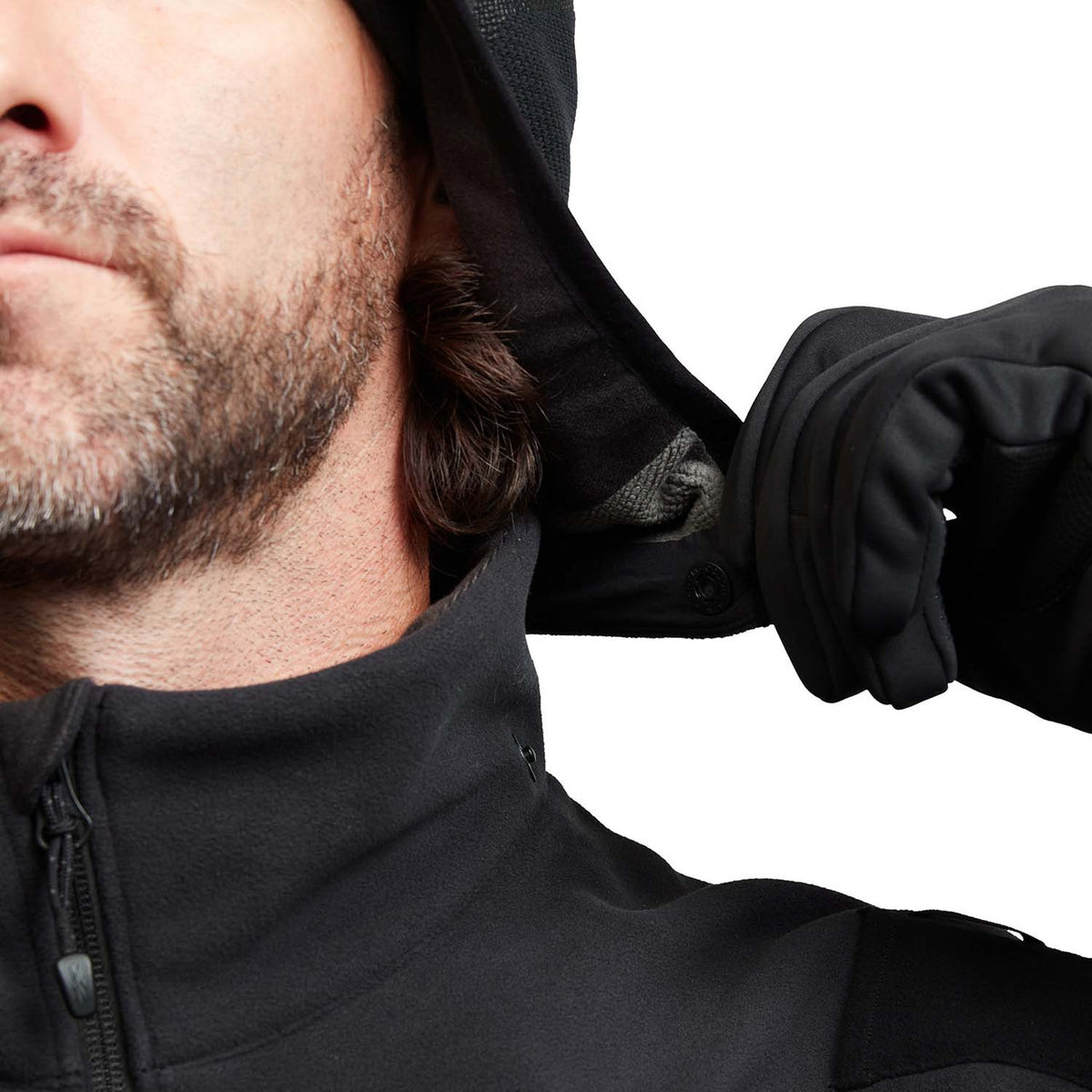Stratus Jacket Detailed Image in Sitka Black