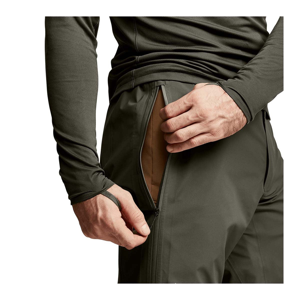 Sitka Dew Point Pant Pocket Image in Deep Lichen