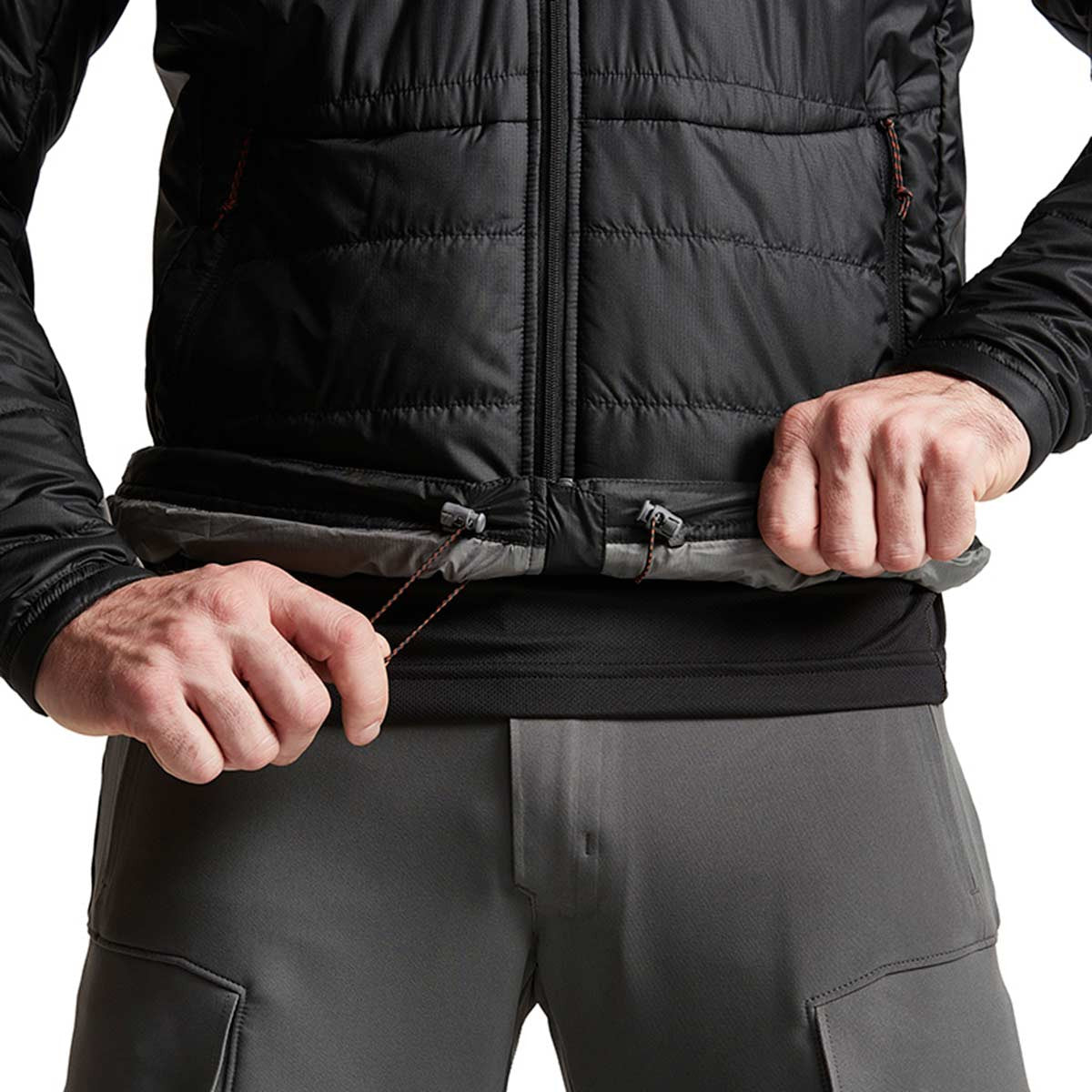 Sitka Kelvin AeroLite Jacket Cinch Waist Image in Black