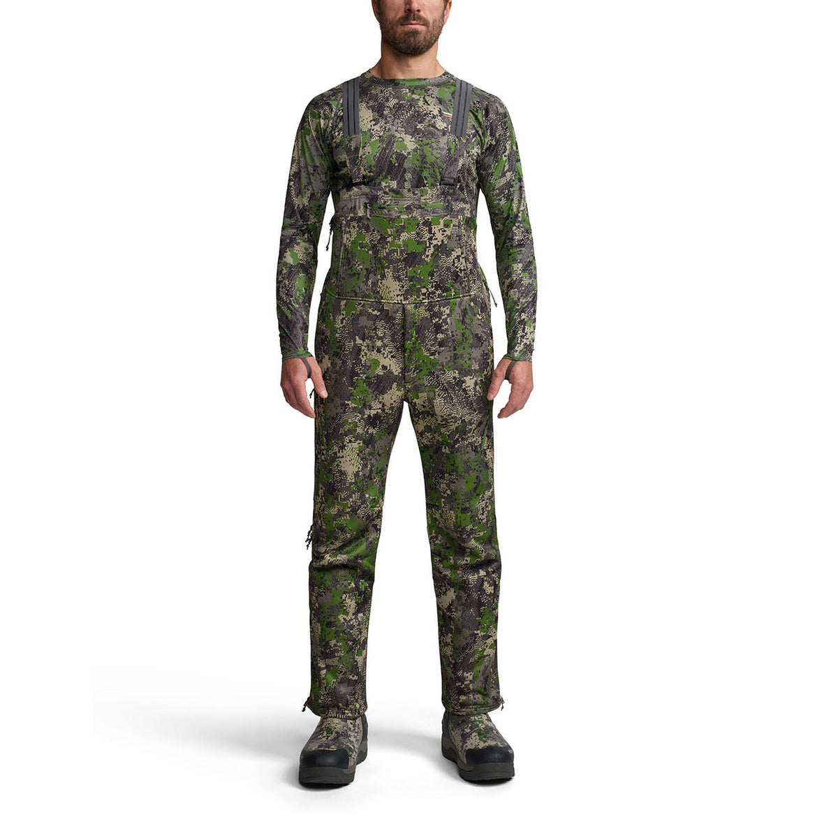 Front Model Image of the Sitka Traverse Bib.