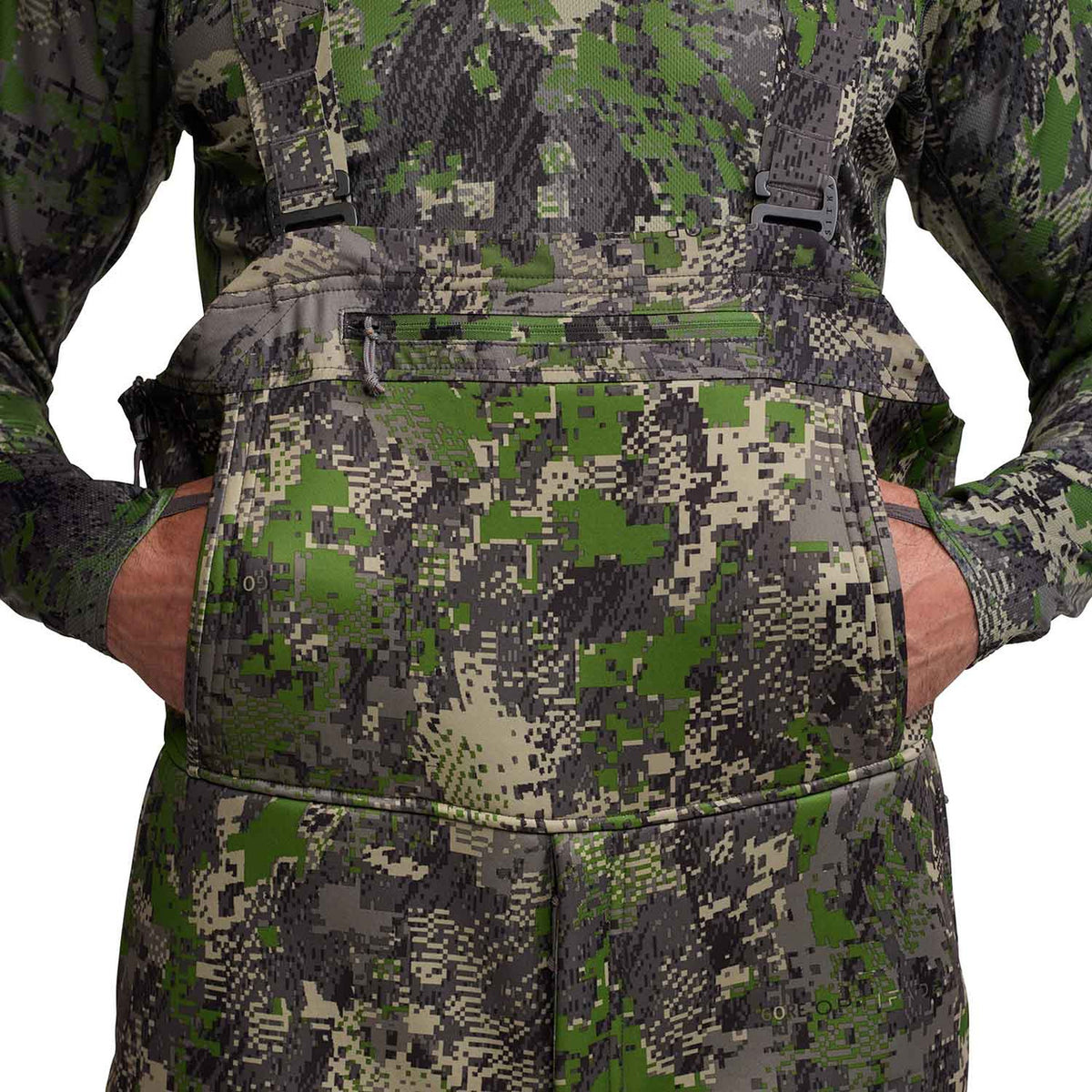 Front Pockets Image on the Sitka Traverse Bib.