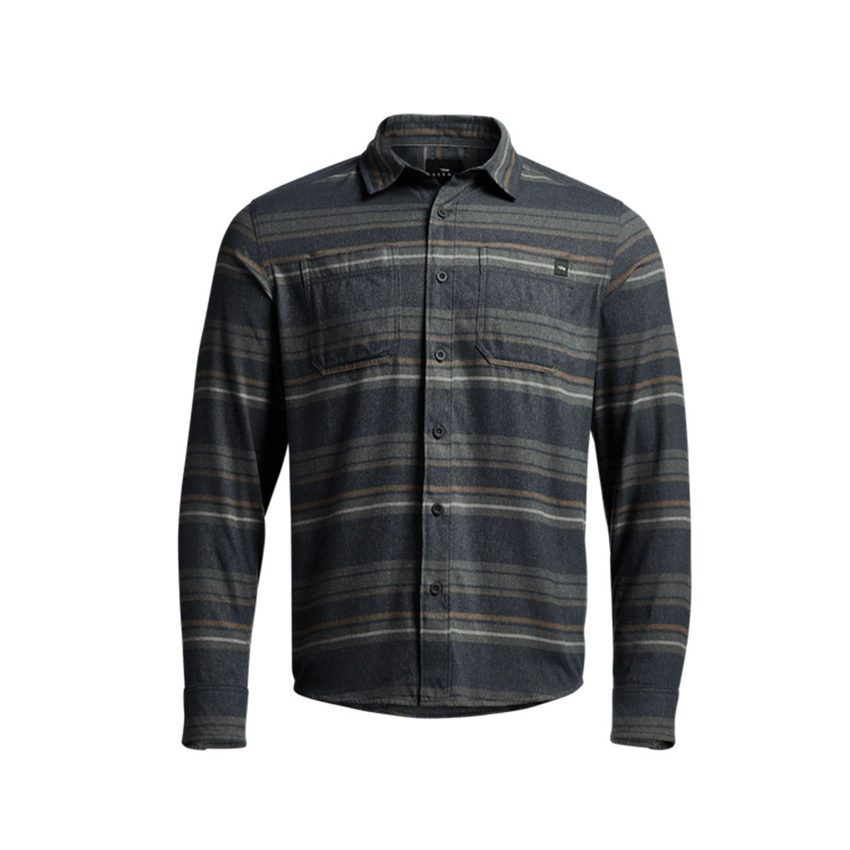 Sitka Grange Flannel, Shale Gray Stripe Variation