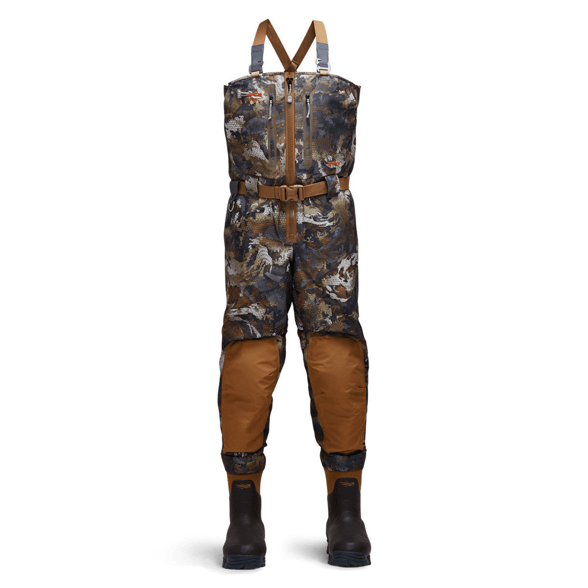 Sitka Delta Zip Breathable Non-Insulated Waders Image in Optifade Timber