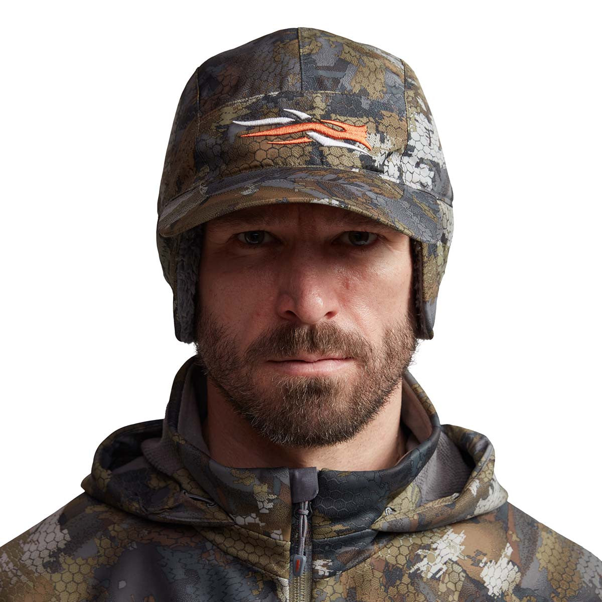Sitka Blizzard GTX Hat Front Model Image in Timber