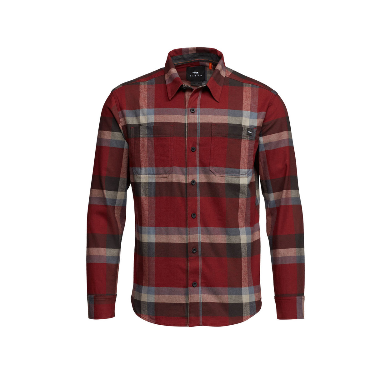 Sitka Ashland Lightweight Flannel Image in Dark Red Fall