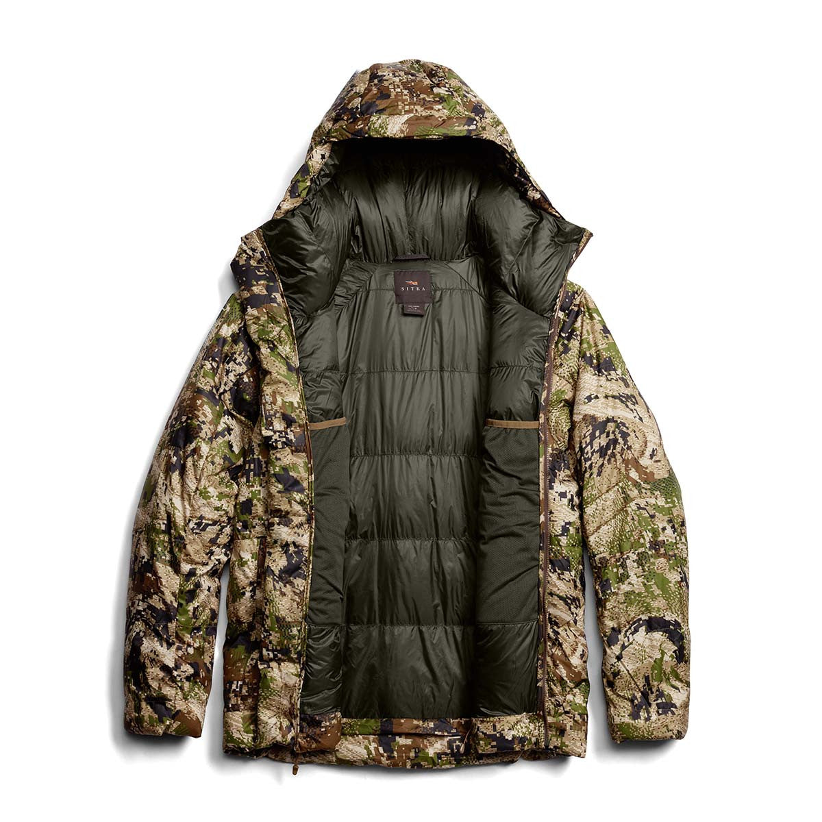 Sitka Kelvin HyperDown Jacket Front Opened Image in Subalpine