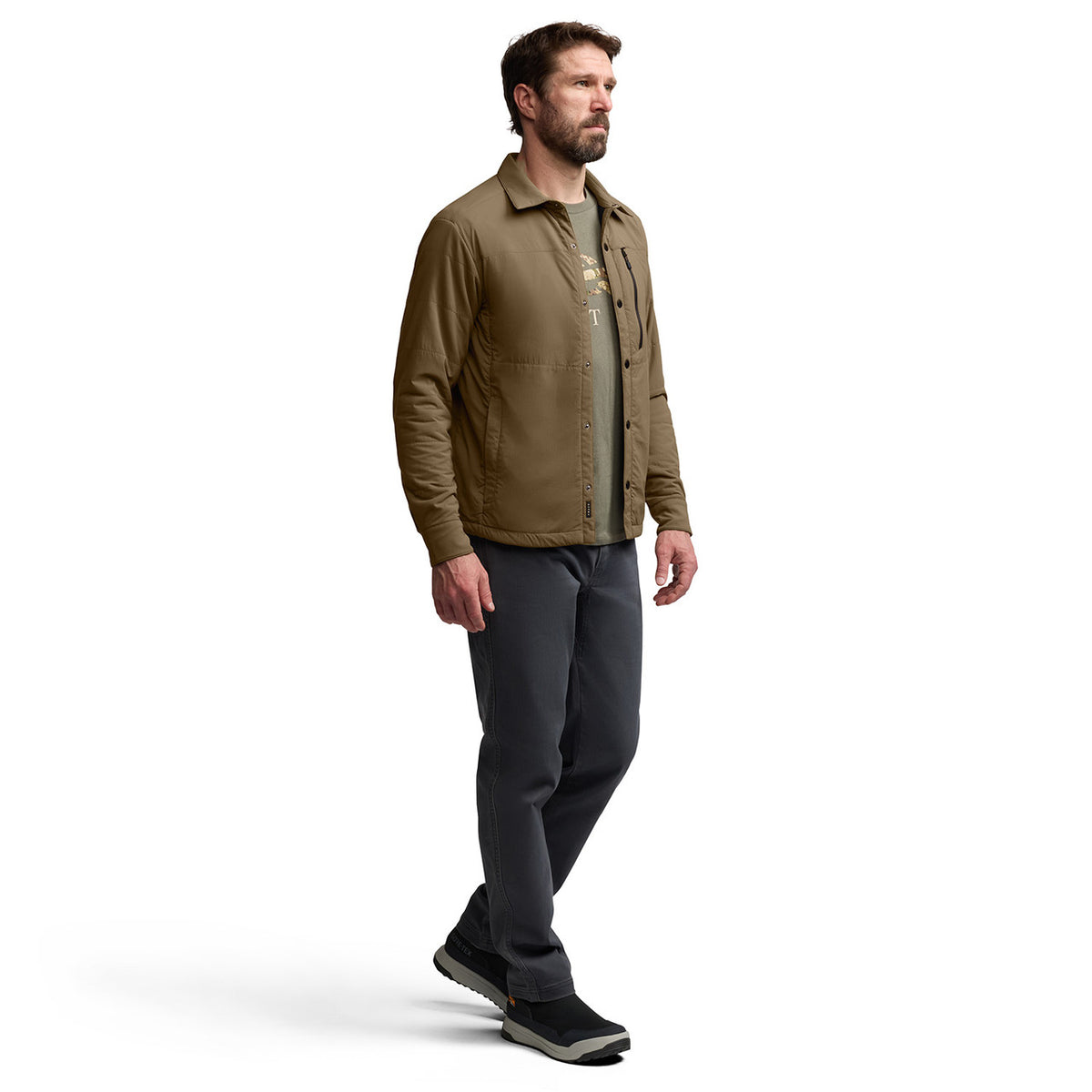 Sitka Ambient 100 Shirt Jacket Front Model Image