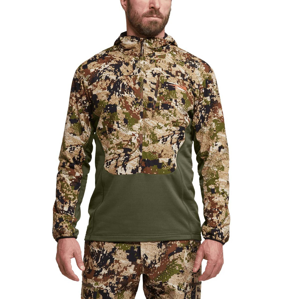 Sitka Ambient 75 Hoodie Front Model Image in Subalpine