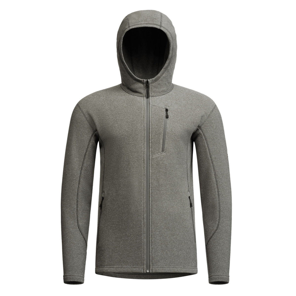 Sitka Snowcrest Full-Zip Hooded Fleece Image in Woodsmoke Heather