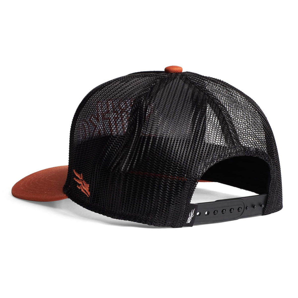 Sitka 90s Script Hi Pro Trucker Hat Back Image in Eclipse