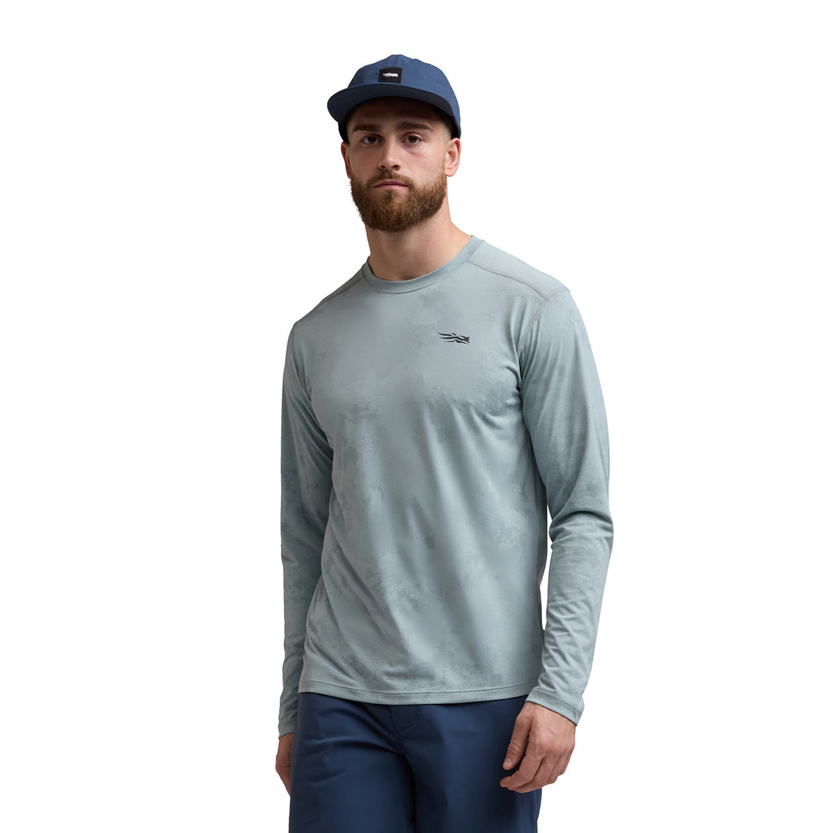 Front Model Image of the Sitka Radiant Long-Sleeve Crew.