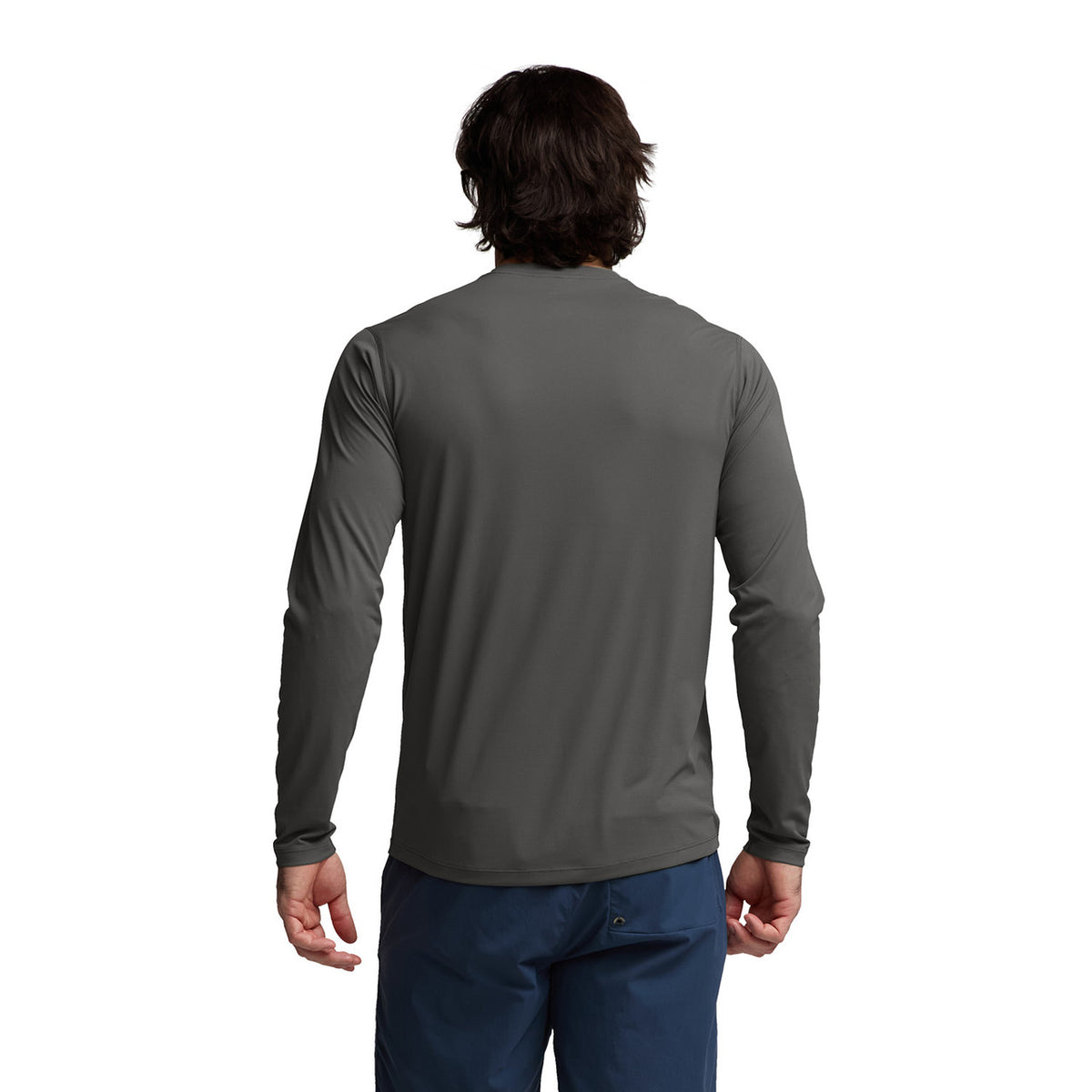 Back Model Image of the Sitka Radiant Long-Sleeve Crew.