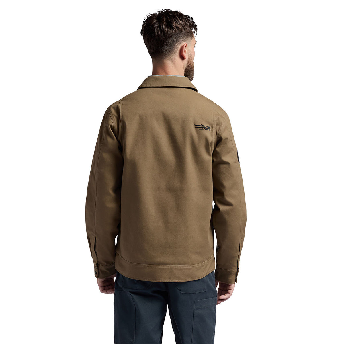 Back Model Image of the Sitka Grindstone Chore Coat.