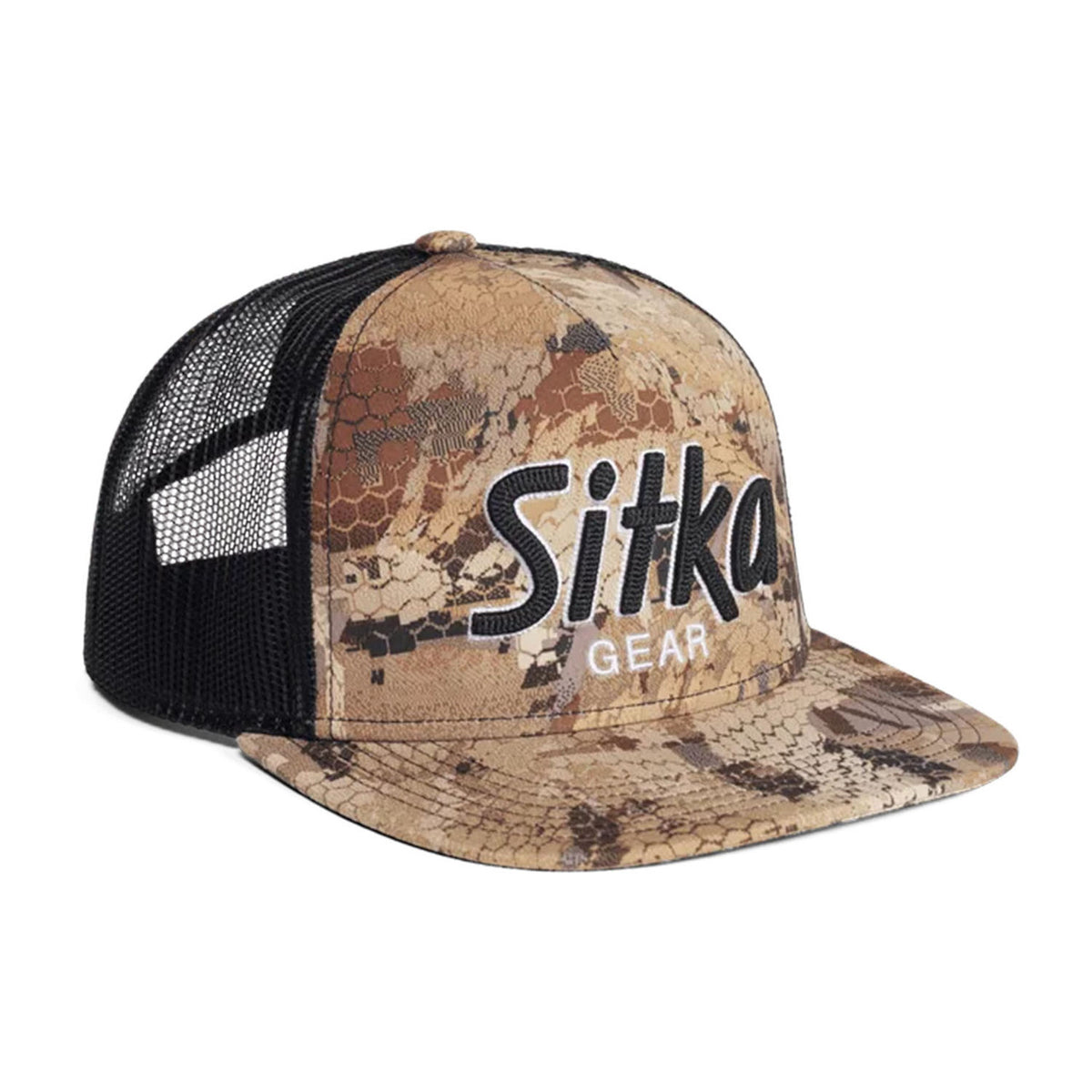 Sitka Optifade 90s Script Hi Pro Trucker Hat Image in Optifade Marsh