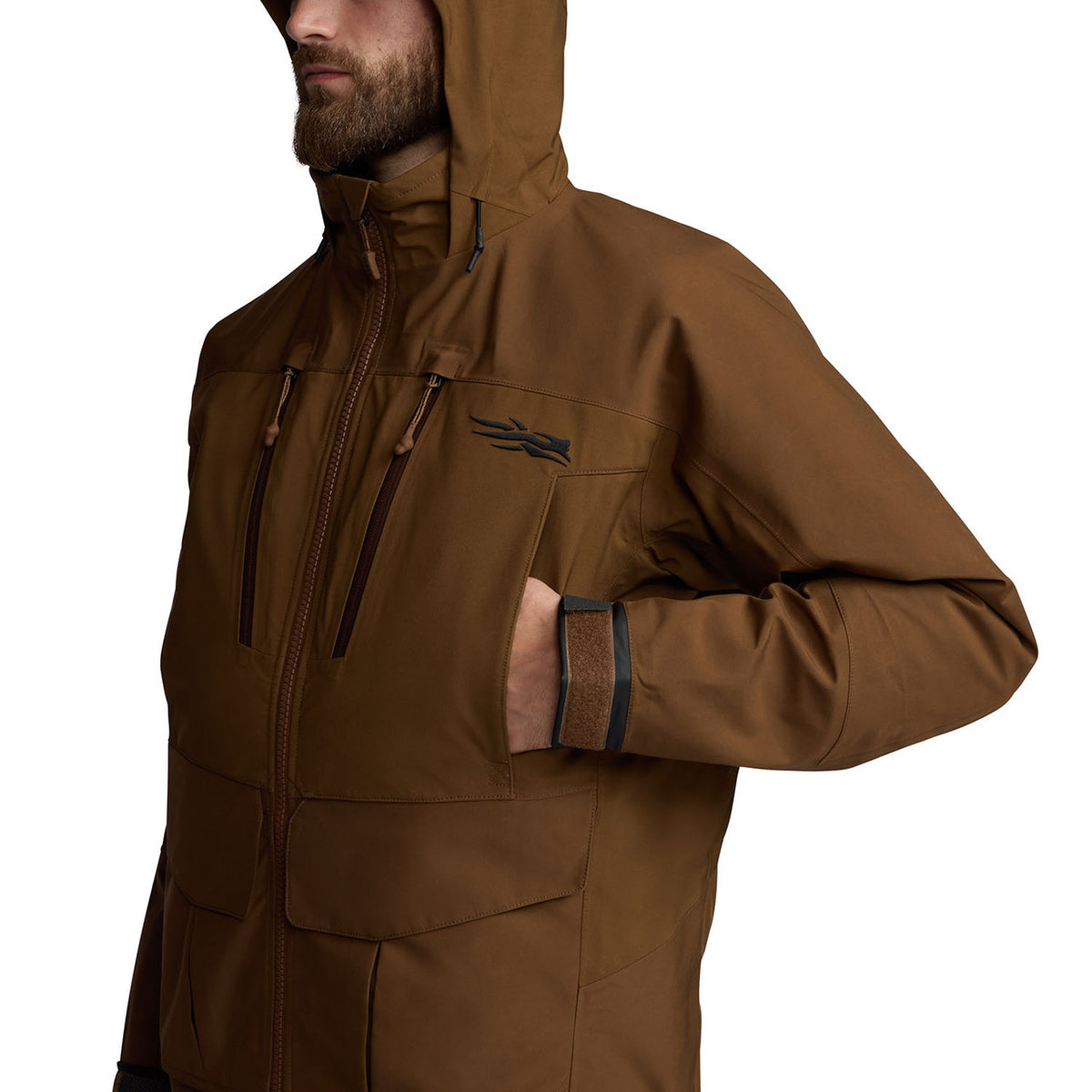 Chest Pocket Image of the Image of the Sitka Hudson Jacket.