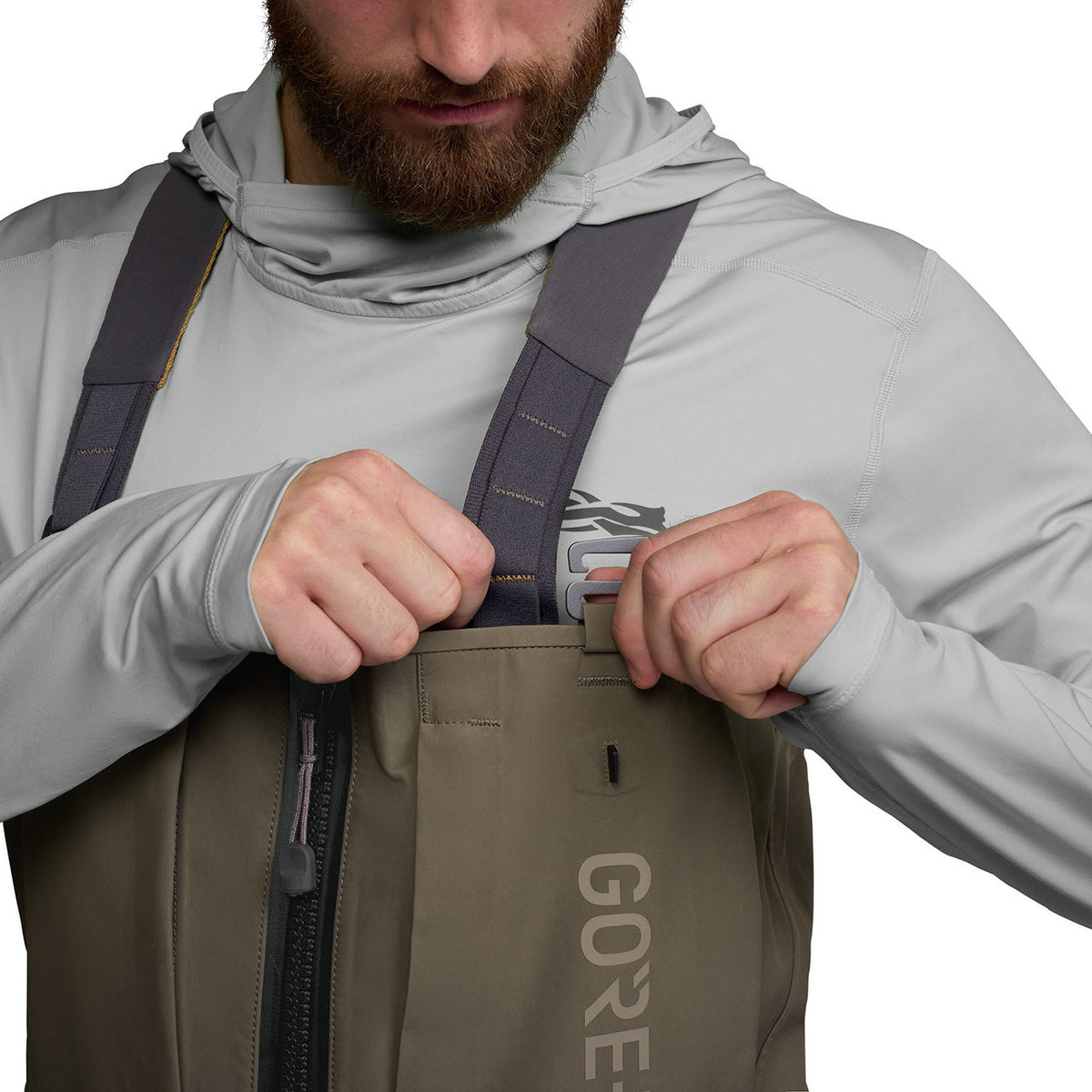 Strap Buckle Image of the Sitka CrossCurrent Zip GTX Stockingfoot Wader.