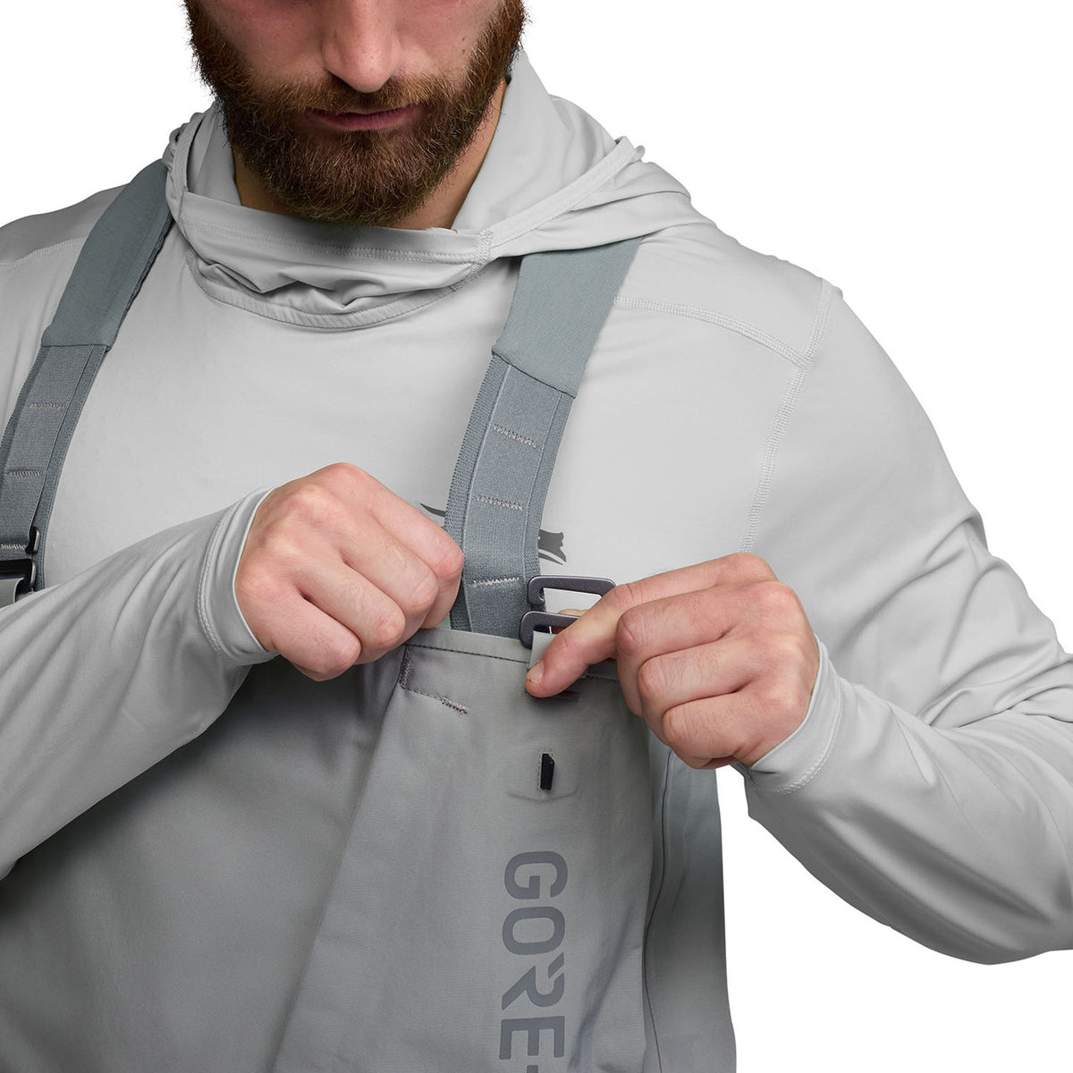 Shoulder Strap Buckle Image on the Sitka CrossCurrent Gore-Tex Stockingfoot Wader.