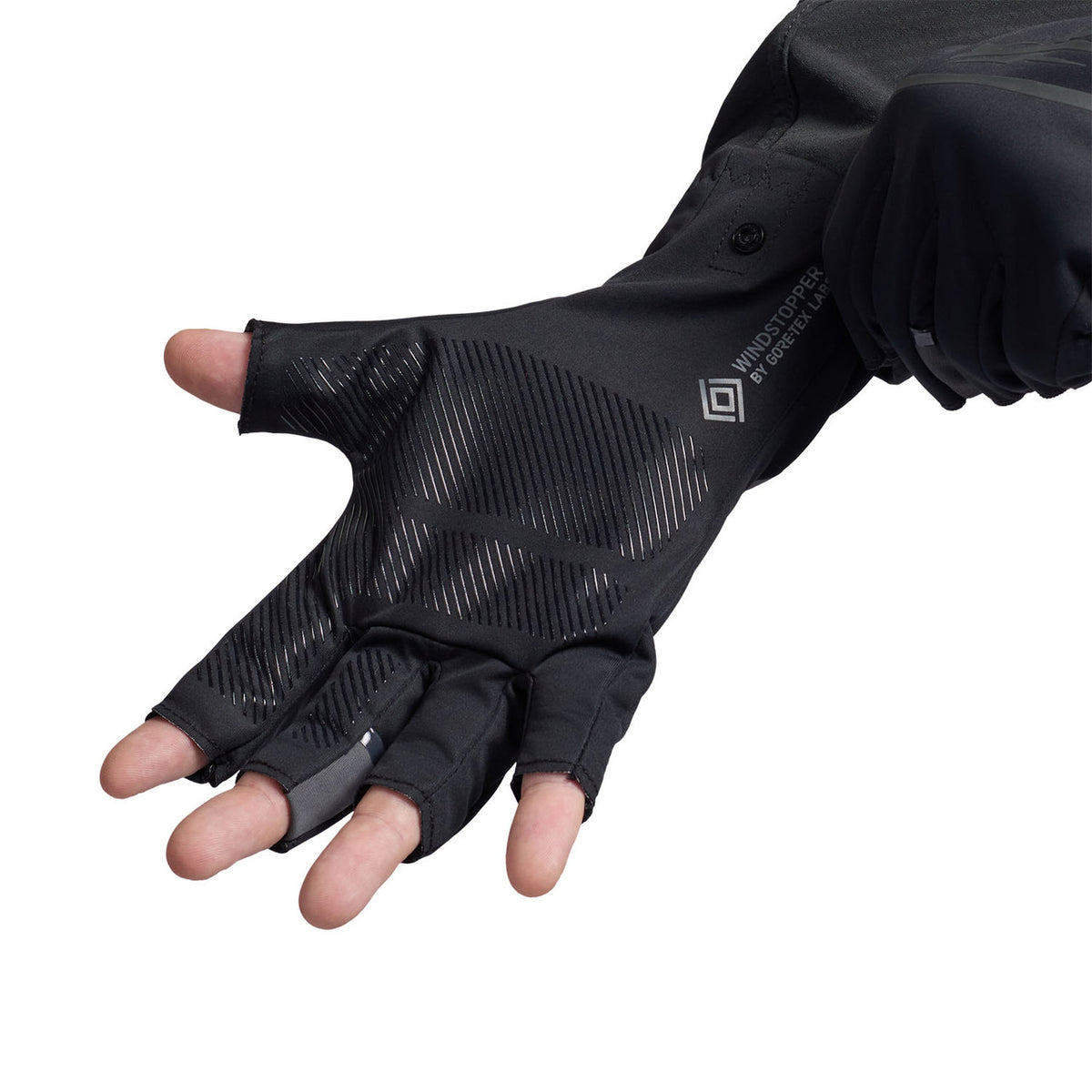 Finger tip image of the Sitka Jetstream WS Half-Finger Glove.