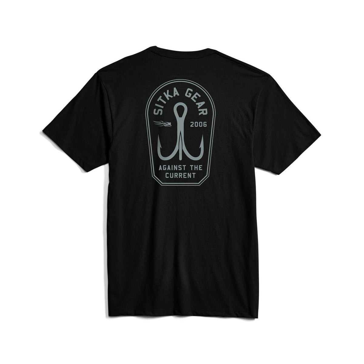 Back Image of the Sitka Treble Crest Tee in Sitka Black
